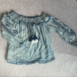 Off shoulder boho top